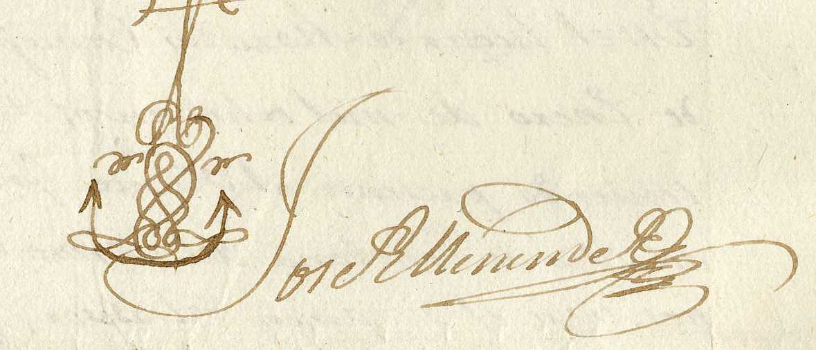 Firma de José Menéndez
